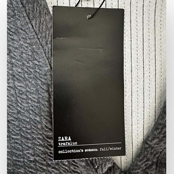 NWT Zara Trafaluc Grey Stretchy Tunic/Dress - Size Small - Picture 7 of 10